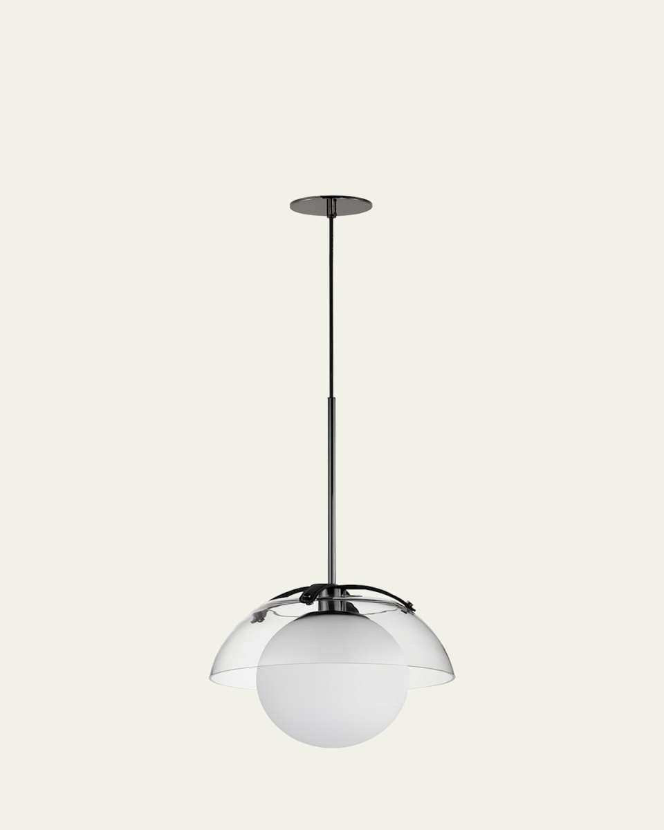 Mat Sanders design from Studio M Domain 14" Pendant Clear/Black Nickel
